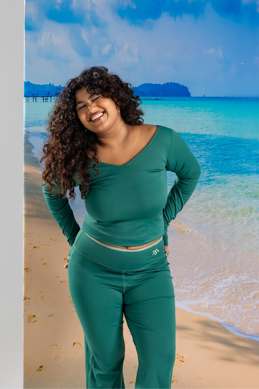 Everyday performance full sleeves top ( dusty green )